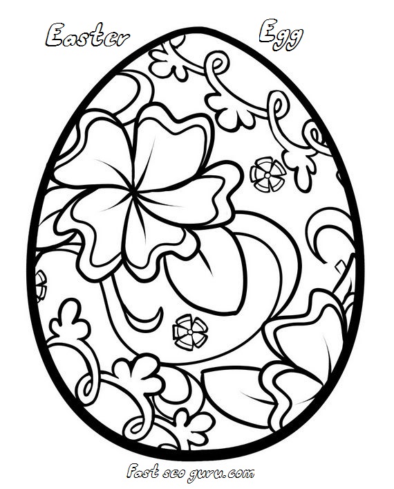 Print out easter egg decorating coloring pages